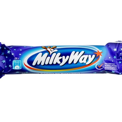 Батончик шок. MILKY WAY 26 гр.